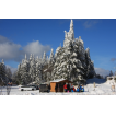 Kammloipe unterhalb Schneckenstein-Panoramablick mit Imbiss