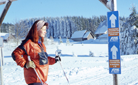 Loipeneinstieg am P2 in Carlsfeld