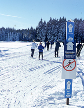 Kammloipeneinstieg am Loipenhaus