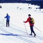 Auf der Skimagistrale mit Blick zum Klinovec (1244 m)